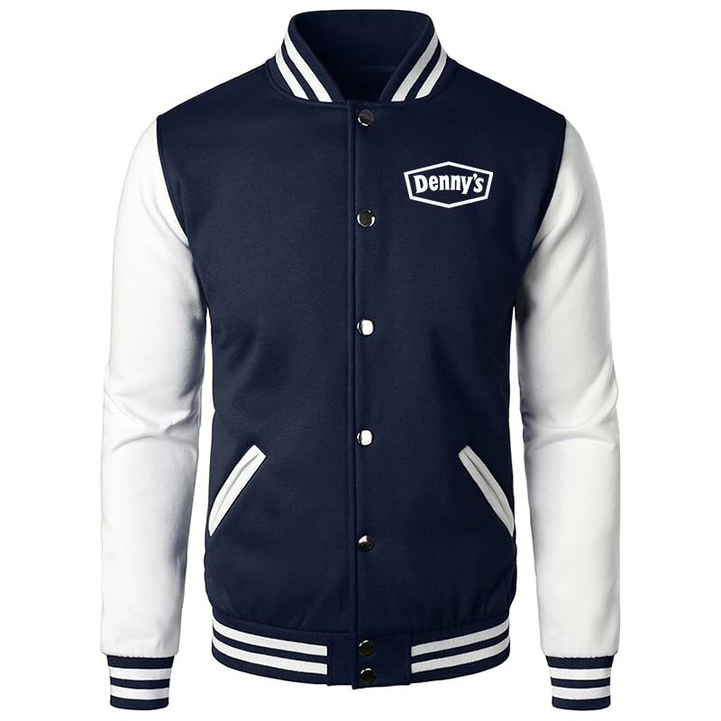 Men's Dennys Varsity Baseball Jacket Cotton Blend Letterman Jackets