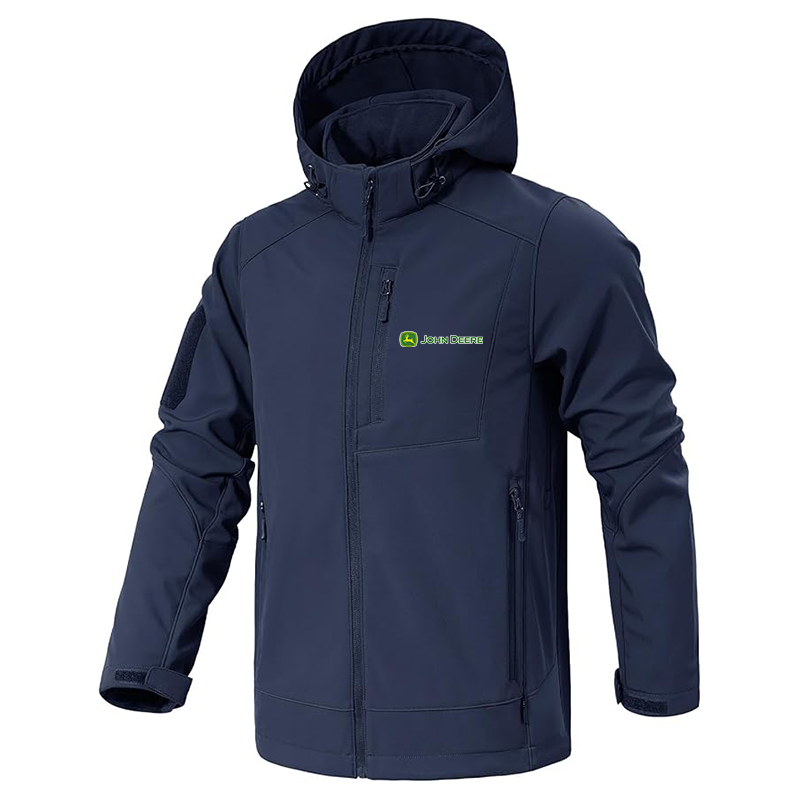 Men's John Deere Jacket Waterproof Hooded Coats Tactical Soft Shell Jackets