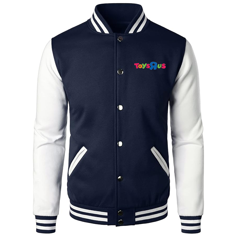 Men's Toys R Us Varsity Baseball Jacket Cotton Blend Letterman Jackets