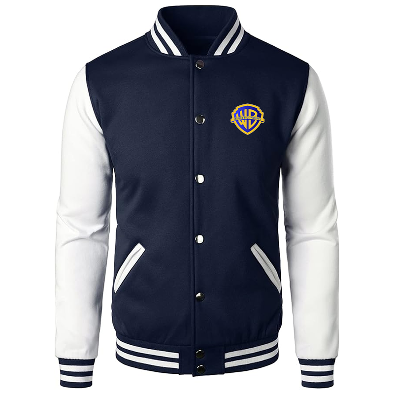 Men's  Warner Bros  Varsity Baseball Jacket Cotton Blend Letterman Jackets