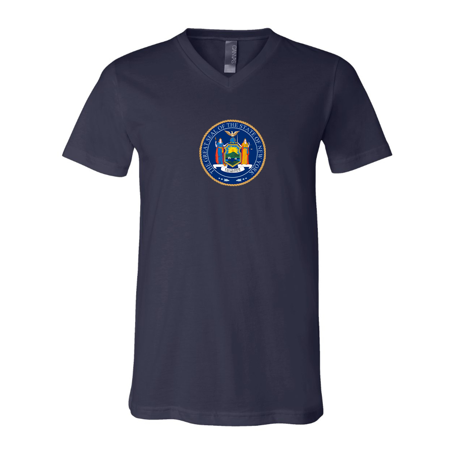 Men's New York  BELLA  CANVAS  Jersey V-Neck Tee