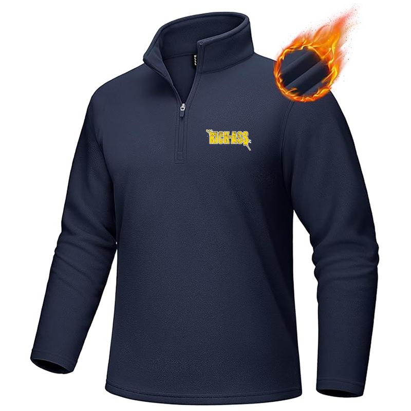 Men's Kick-Ass MAGCOMSEN Quarter-Zip Pullover Polar Fleece Sweatshirt Stand Collar Long Sleeve Shirt for Men Thermal Winter Fall