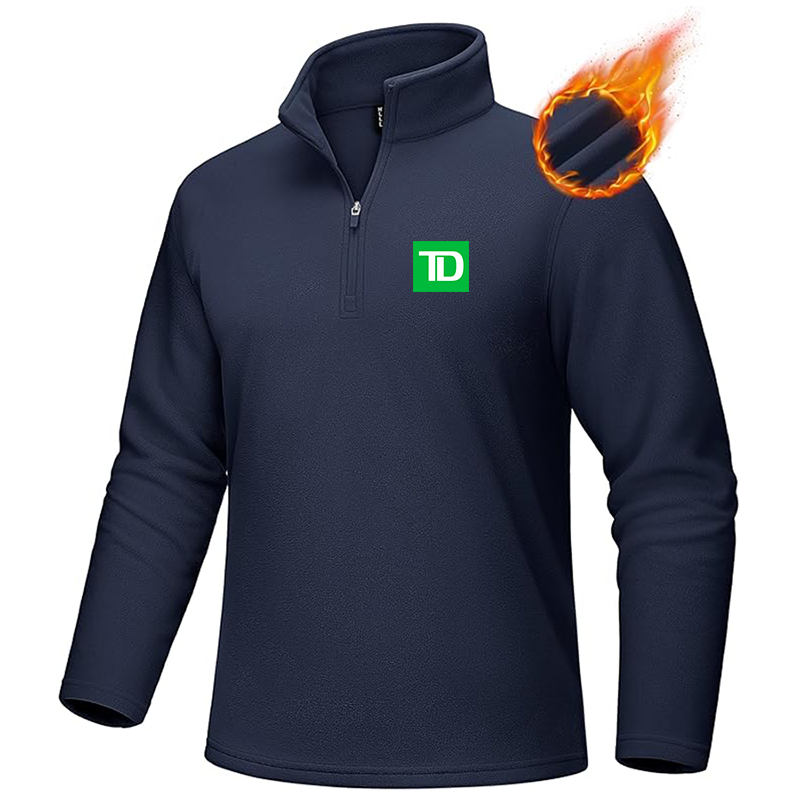 Men's TD Bank MAGCOMSEN Quarter-Zip Pullover Polar Fleece Sweatshirt Stand Collar Long Sleeve Shirt for Men Thermal Winter Fall