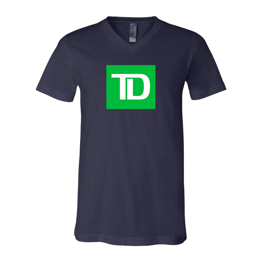 Men's TD Bank BELLA  CANVAS  Jersey V-Neck Tee