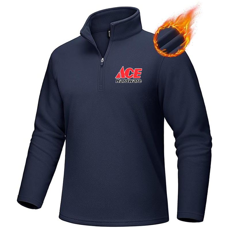 Men's Ace MAGCOMSEN Quarter-Zip Pullover Polar Fleece Sweatshirt Stand Collar Long Sleeve Shirt for Men Thermal Winter Fall