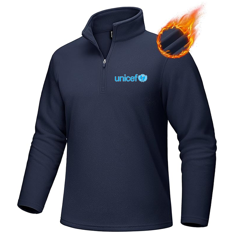 Men's UNICEF MAGCOMSEN Quarter-Zip Pullover Polar Fleece Sweatshirt Stand Collar Long Sleeve Shirt for Men Thermal Winter Fall