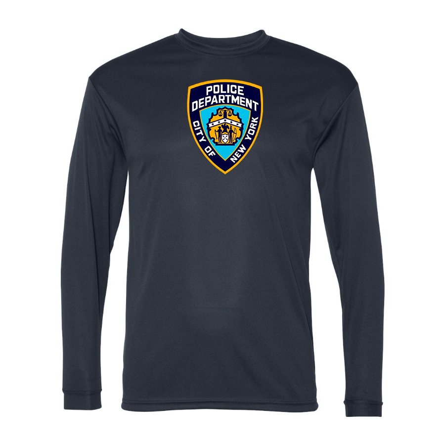 Men's NYPD Polyester Long Sleeve T-Shirt