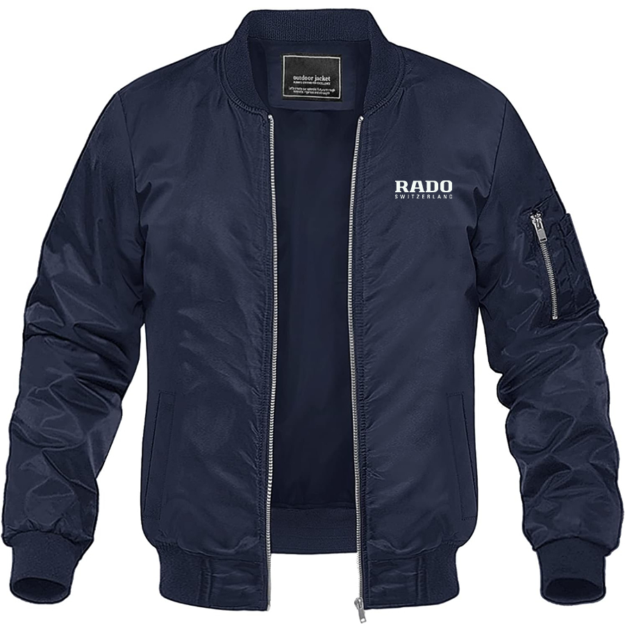 Men's Rado Lightweight Bomber Jacket Windbreaker Casual Fall Spring Outdoor Coat