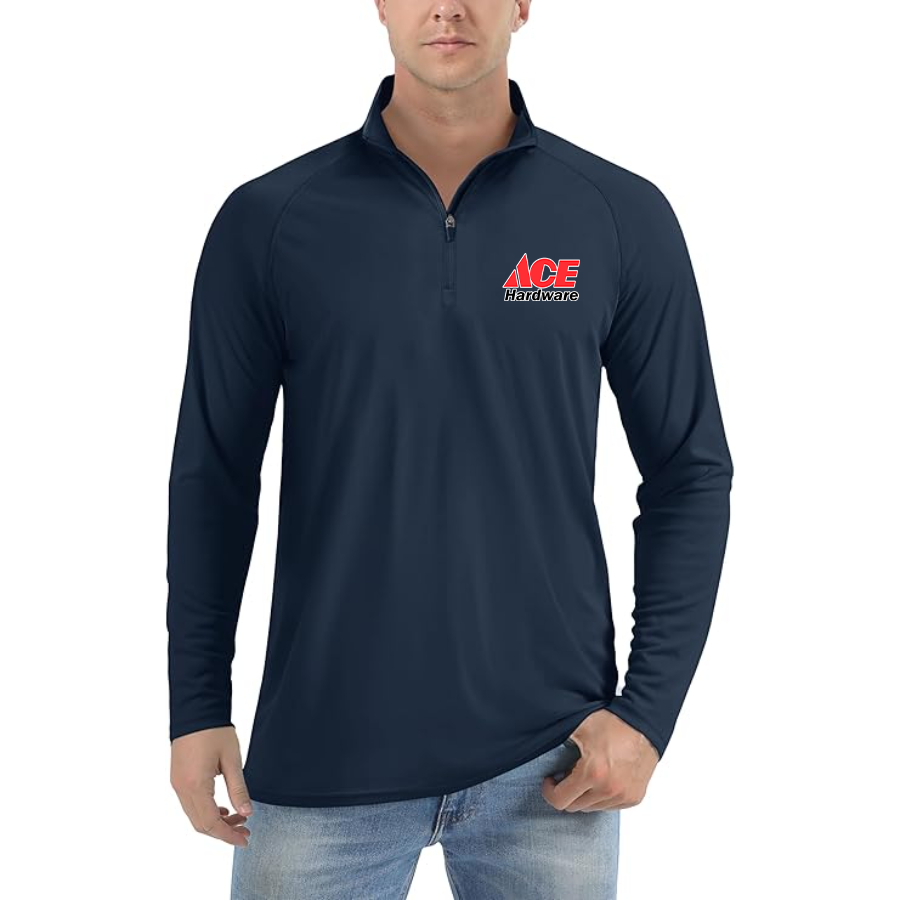 Men's  Ace Lightweight Quarter-Zip Athletic Shirt Long Sleeve Performance Wear