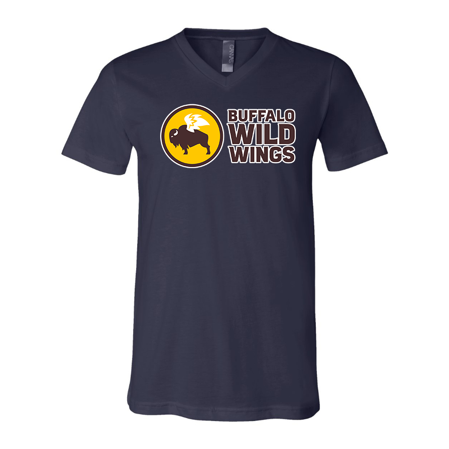 Men's Buffalo Wild Wings  BELLA  CANVAS  Jersey V-Neck Tee