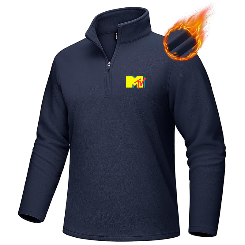 Men's M.T.V MAGCOMSEN Quarter-Zip Pullover Polar Fleece Sweatshirt Stand Collar Long Sleeve Shirt for Men Thermal Winter Fall
