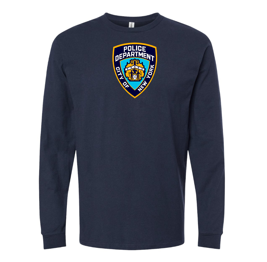 Men's NYPD Cotton Long Sleeve T-Shirt