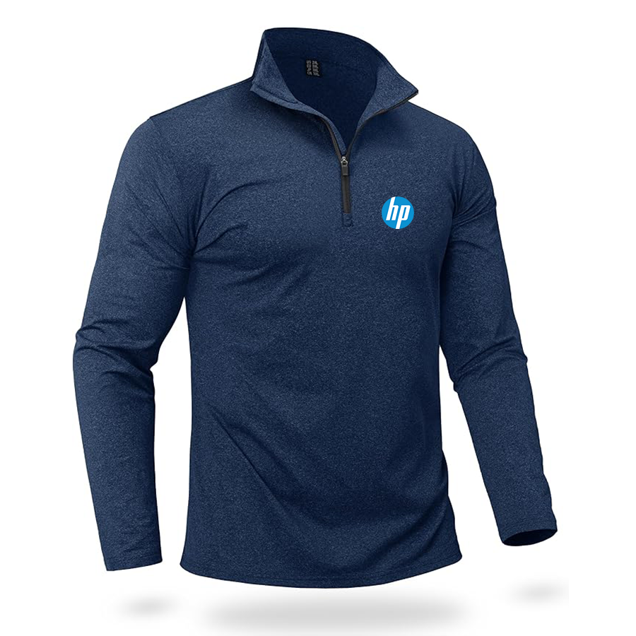 Men's hp Quarter Zip Pullover Premium Fleece Lined Heather Long Sleeve Golf Shirts Midweight 1/4 Half Zip Sweatshirts