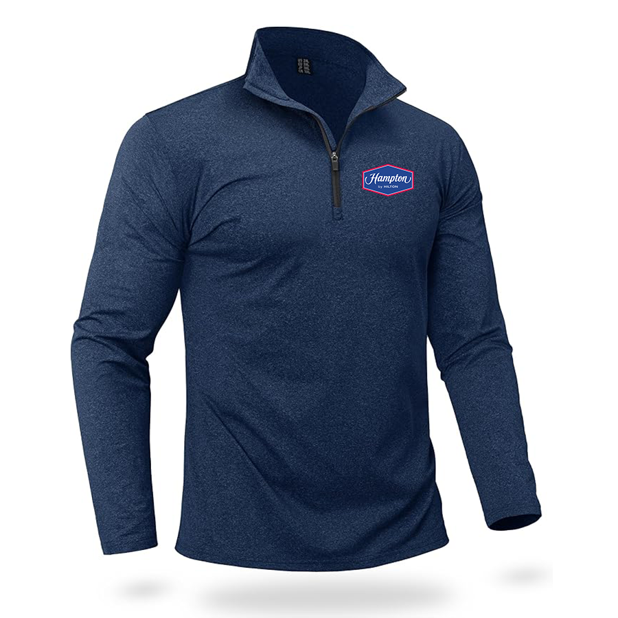 Men's Hampton Quarter Zip Pullover Premium Fleece Lined Heather Long Sleeve Golf Shirts Midweight 1/4 Half Zip Sweatshirts