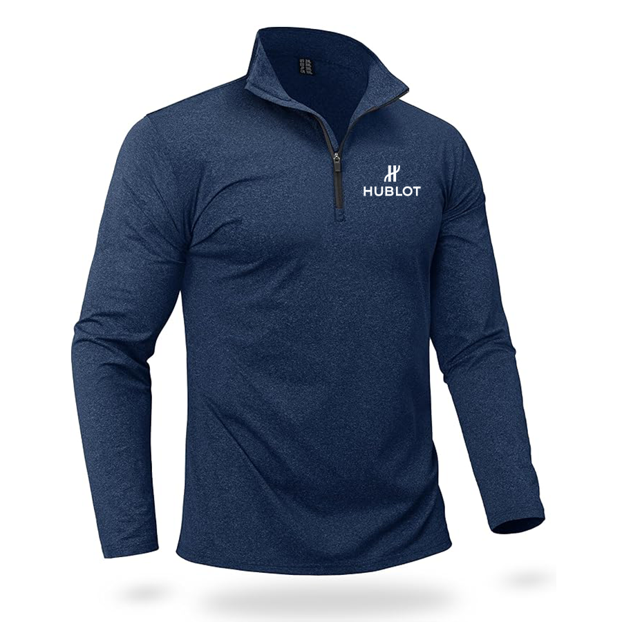 Men's Hublot Boladeci Quarter Zip Pullover Premium Fleece Lined Heather Long Sleeve Golf Shirts Midweight 1/4 Half Zip Sweatshirts