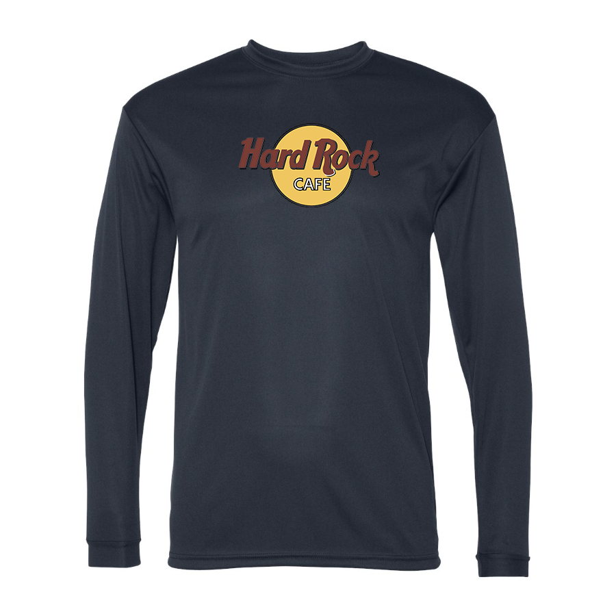 Men's Hard Rock Cafe  Polyester Long Sleeve T-Shirt