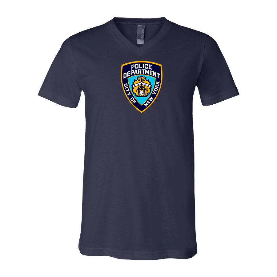 Men's NYPD BELLA  CANVAS  Jersey V-Neck Tee
