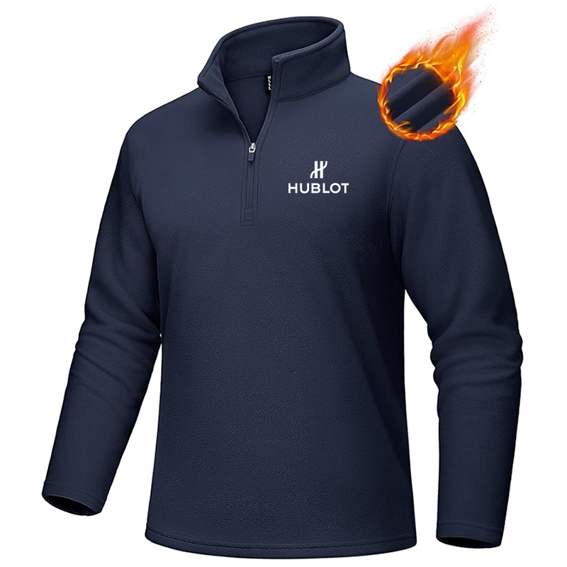 Men's Hublot MAGCOMSEN Quarter-Zip Pullover Polar Fleece Sweatshirt Stand Collar Long Sleeve Shirt for Men Thermal Winter Fall