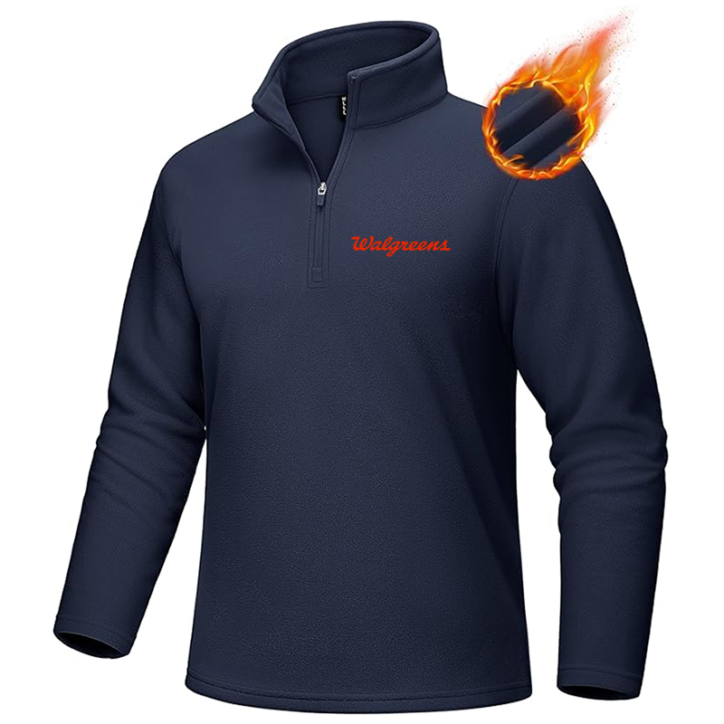 Men's Walgreens MAGCOMSEN Quarter-Zip Pullover Polar Fleece Sweatshirt Stand Collar Long Sleeve Shirt for Men Thermal Winter Fall