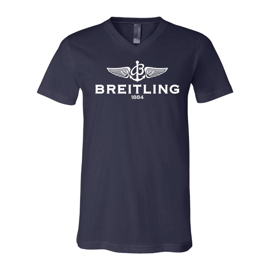 Men's Breitling  BELLA  CANVAS  Jersey V-Neck Tee