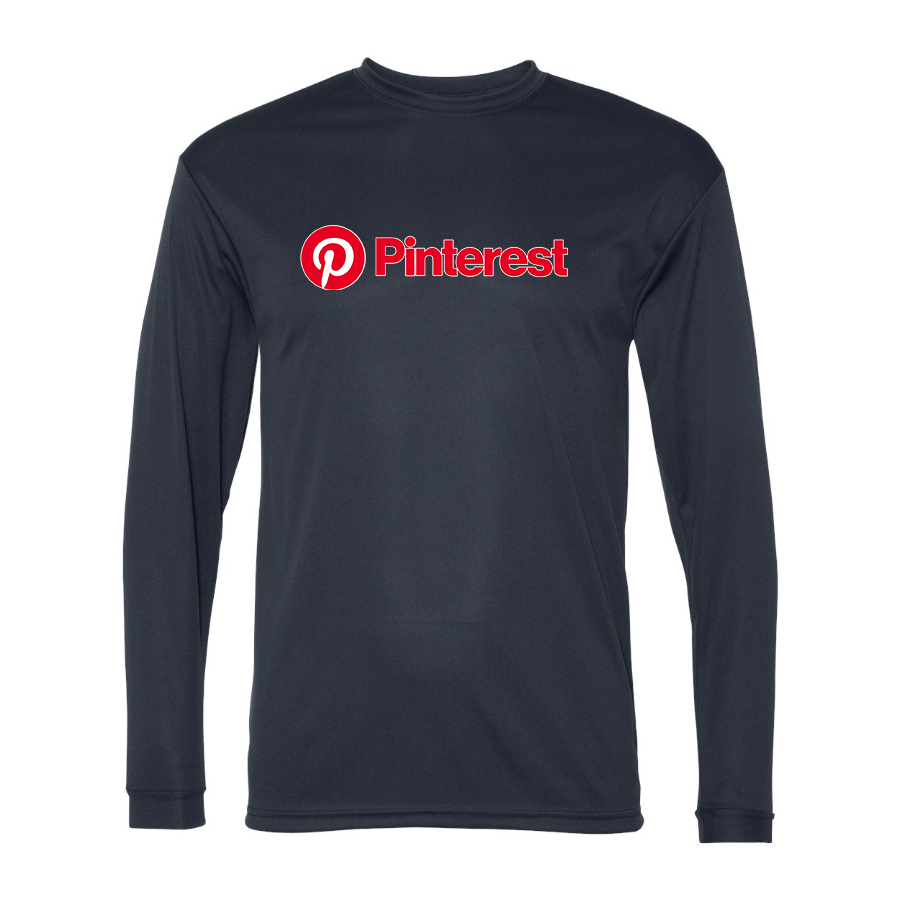Men's Pinterest Polyester Long Sleeve T-Shirt
