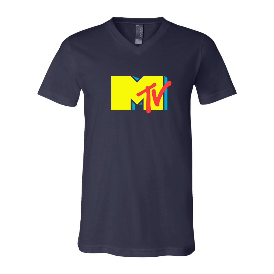 Men's M.T.V BELLA  CANVAS  Jersey V-Neck Tee
