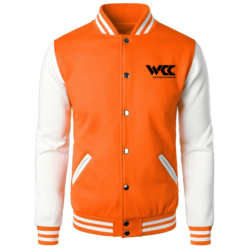 Men's West Coast Conference Varsity Baseball Jacket Cotton Blend Letterman Jackets