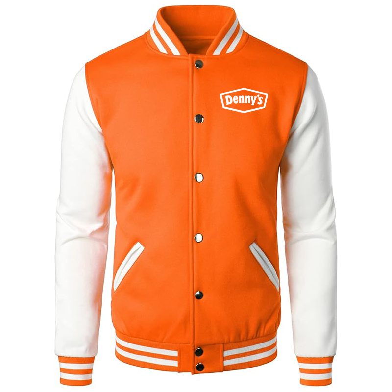 Men's Dennys Varsity Baseball Jacket Cotton Blend Letterman Jackets