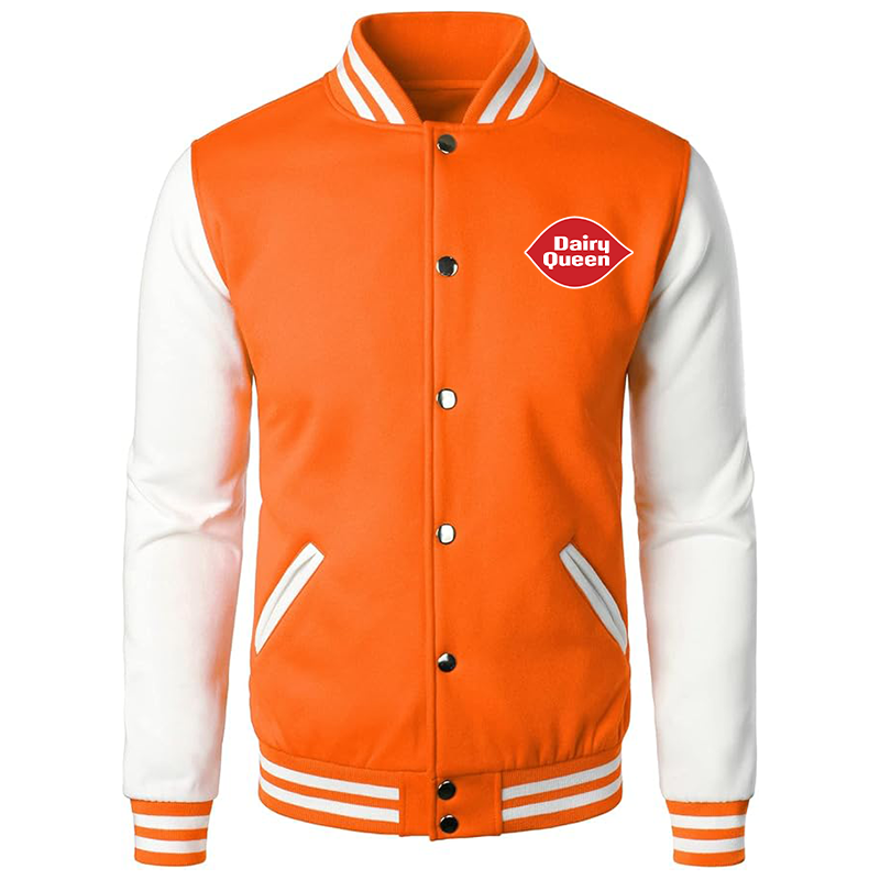 Men's Dairy Queen Varsity Baseball Jacket Cotton Blend Letterman Jackets