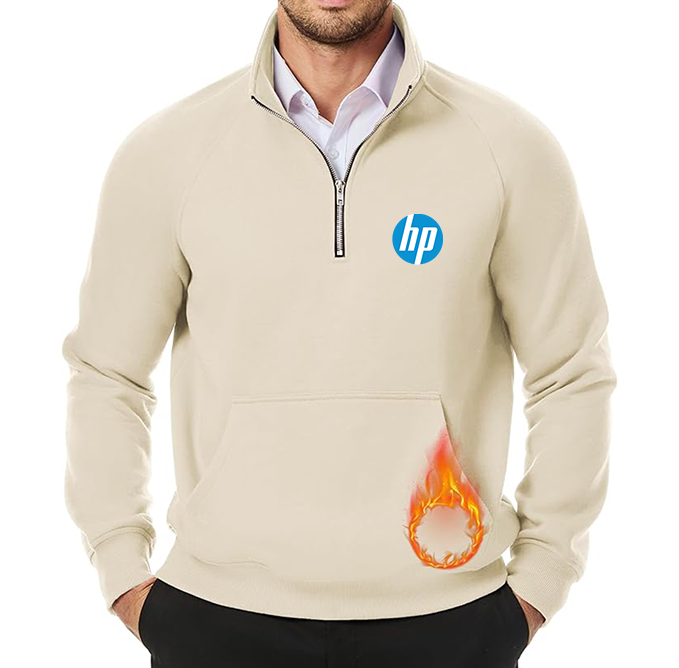 Men's hp JMIERR  Quarter Zip Pullover Heavy Sweatshirts Warm Fleece Sweatshirt Polo