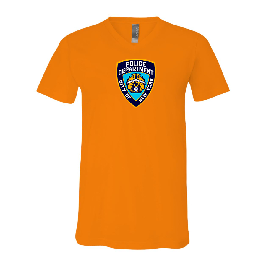 Men's NYPD BELLA  CANVAS  Jersey V-Neck Tee