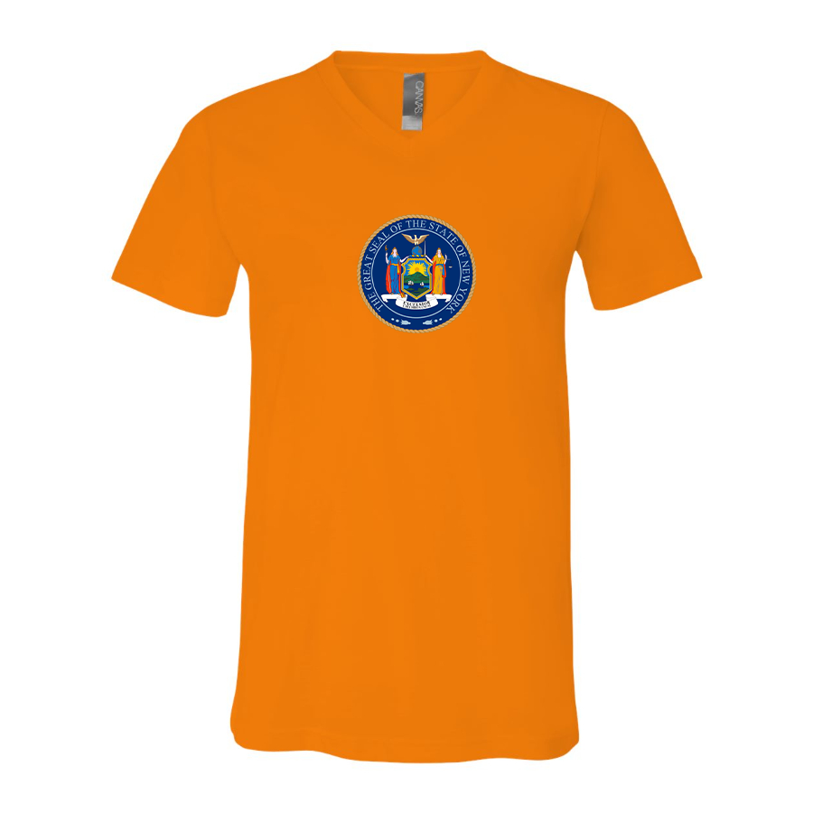 Men's New York  BELLA  CANVAS  Jersey V-Neck Tee