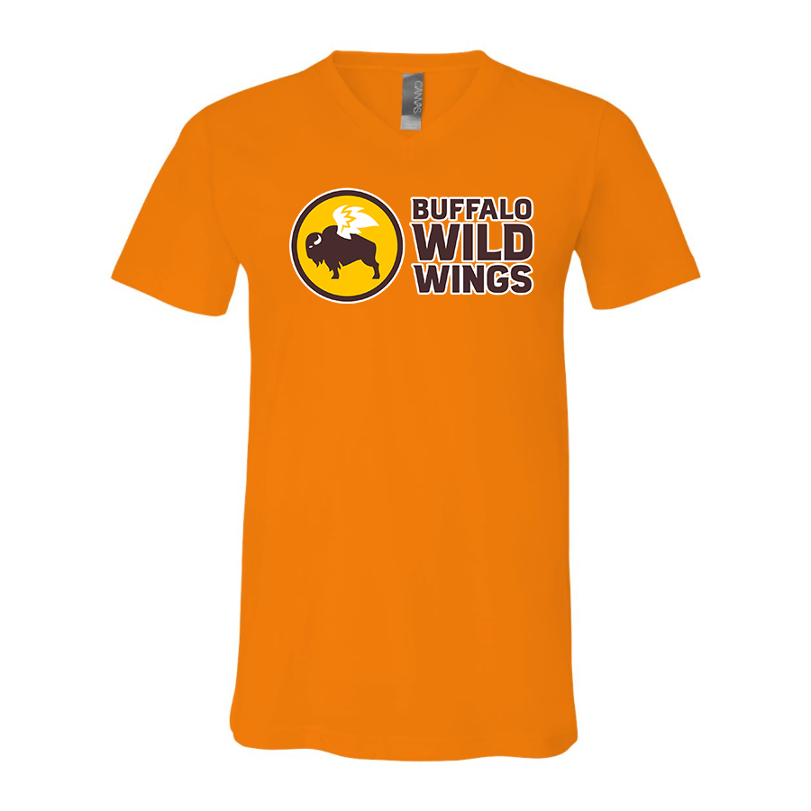 Men's Buffalo Wild Wings  BELLA  CANVAS  Jersey V-Neck Tee