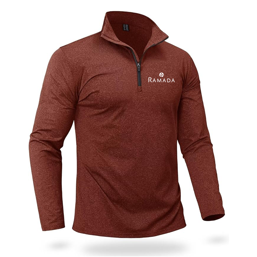 Men's Ramada Quarter Zip Pullover Premium Fleece Lined Heather Long Sleeve Golf Shirts Midweight 1/4 Half Zip Sweatshirts