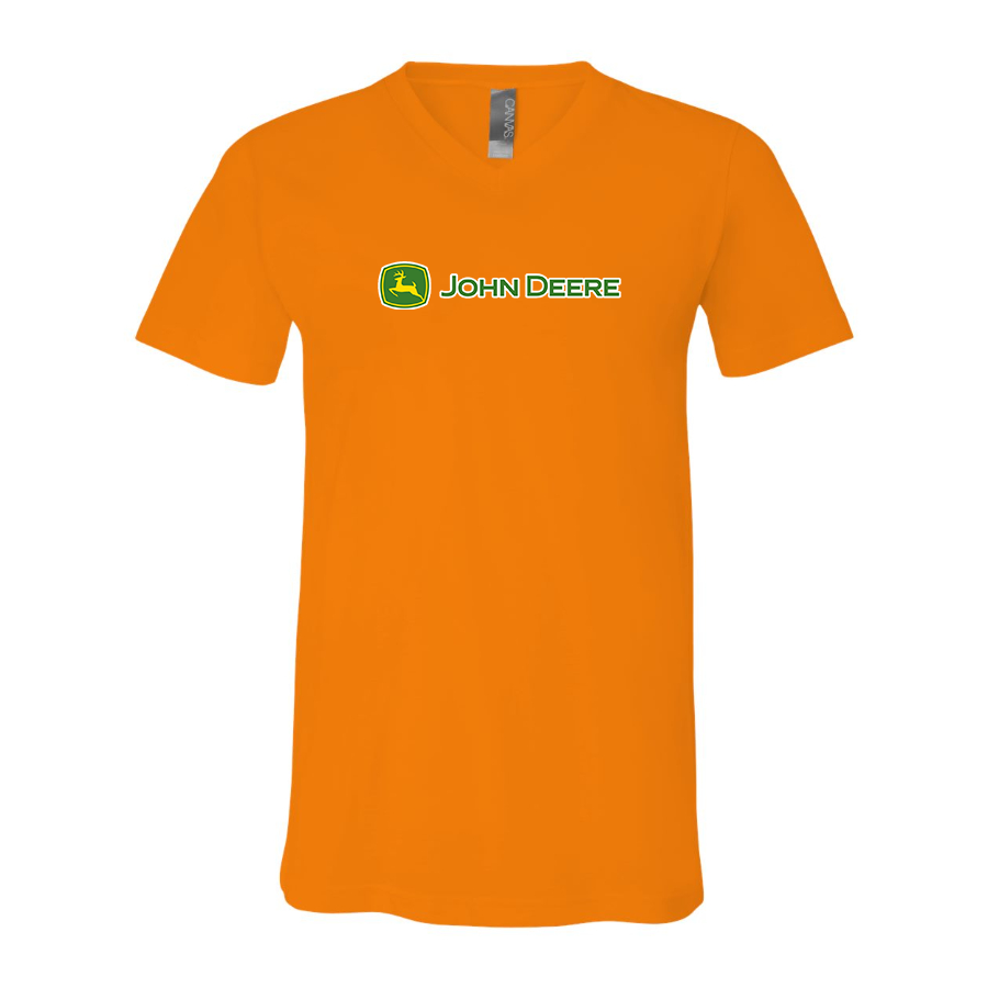 Men's John Deere BELLA  CANVAS  Jersey V-Neck Tee