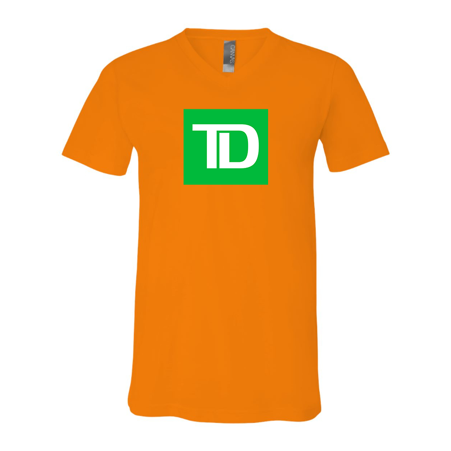 Men's TD Bank BELLA  CANVAS  Jersey V-Neck Tee