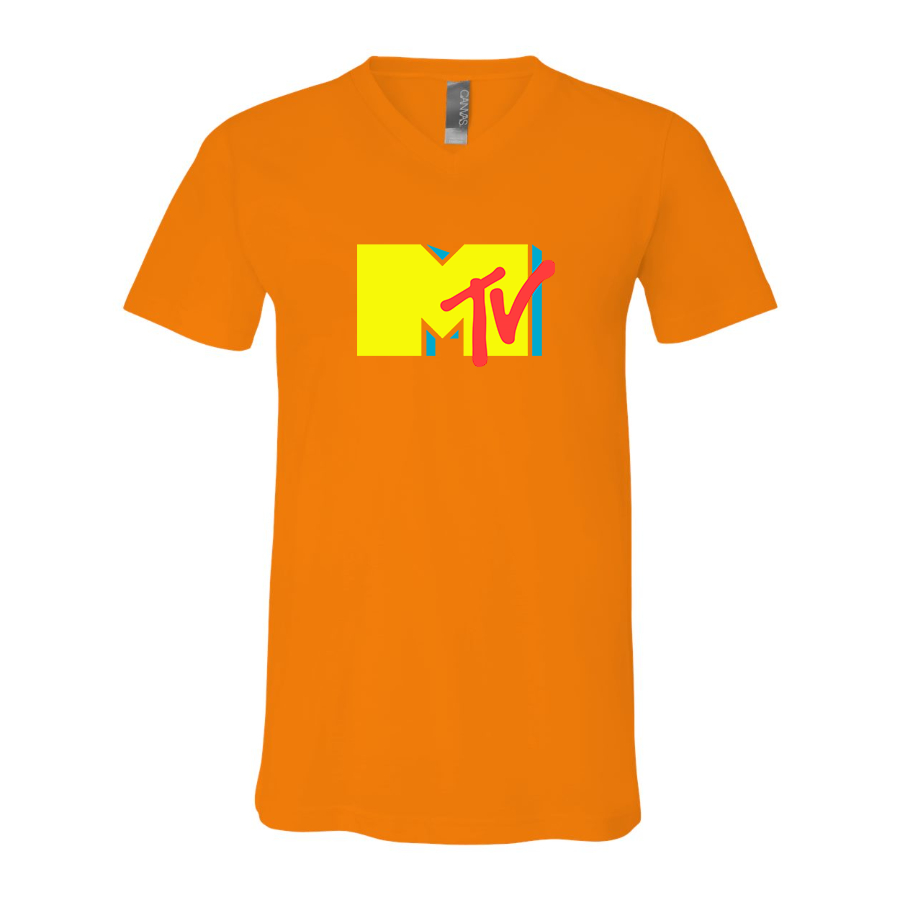 Men's M.T.V BELLA  CANVAS  Jersey V-Neck Tee