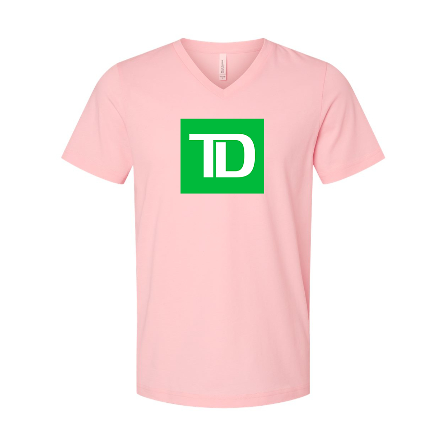 Men's TD Bank BELLA  CANVAS  Jersey V-Neck Tee