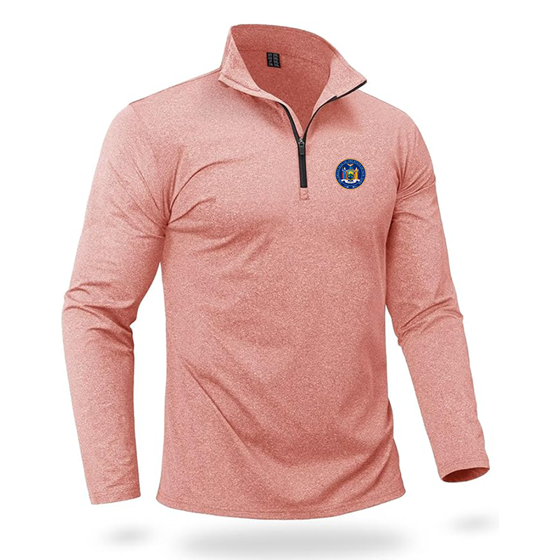 Men's New York  Quarter Zip Pullover Premium Fleece Lined Heather Long Sleeve Golf Shirts Midweight 1/4 Half Zip Sweatshirts