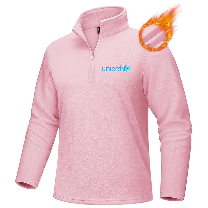 Men's UNICEF MAGCOMSEN Quarter-Zip Pullover Polar Fleece Sweatshirt Stand Collar Long Sleeve Shirt for Men Thermal Winter Fall