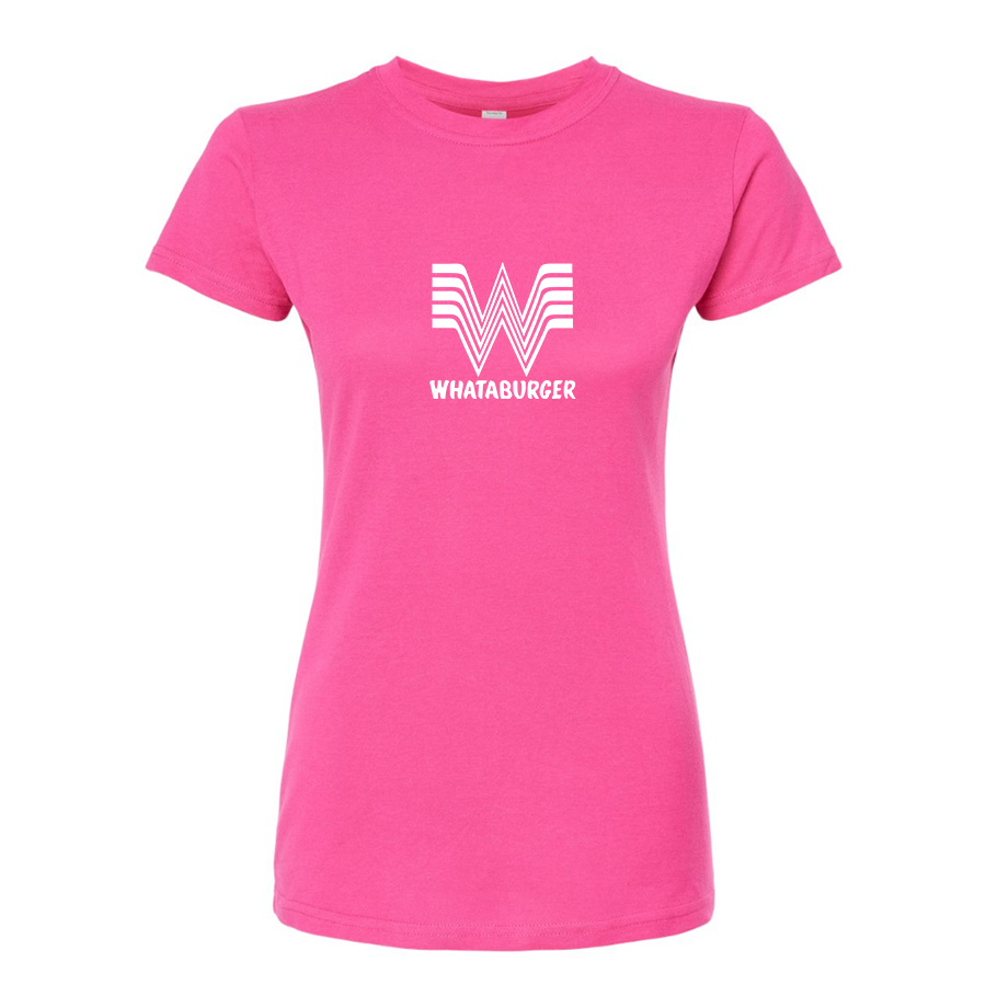 Women's What A Burger Round Neck T-Shirt