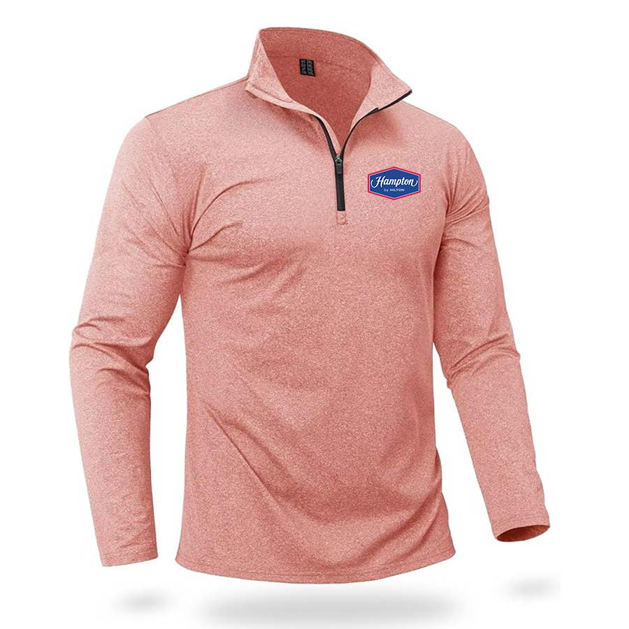 Men's Hampton Quarter Zip Pullover Premium Fleece Lined Heather Long Sleeve Golf Shirts Midweight 1/4 Half Zip Sweatshirts