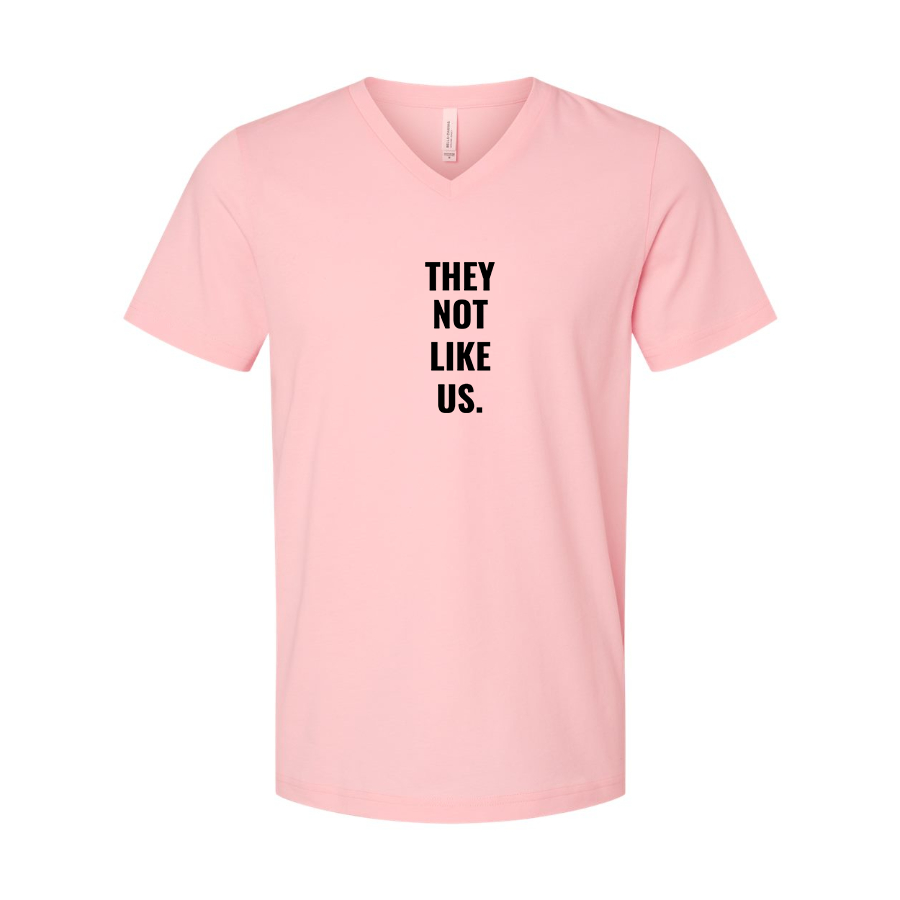 Men's They not like us BELLA  CANVAS  Jersey V-Neck Tee