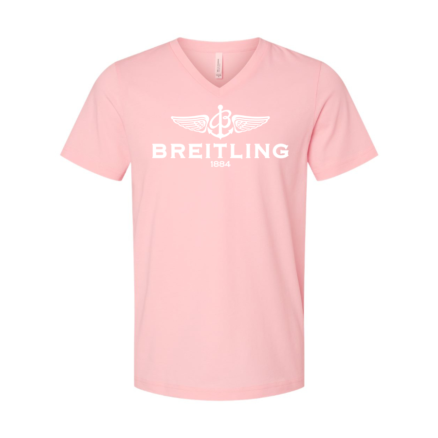 Men's Breitling  BELLA  CANVAS  Jersey V-Neck Tee