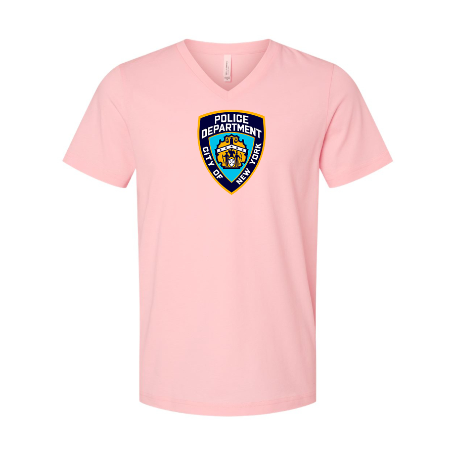 Men's NYPD BELLA  CANVAS  Jersey V-Neck Tee