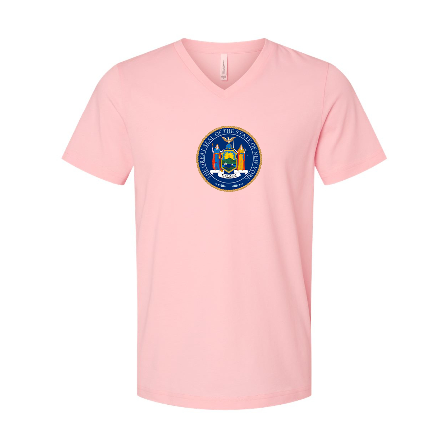 Men's New York  BELLA  CANVAS  Jersey V-Neck Tee