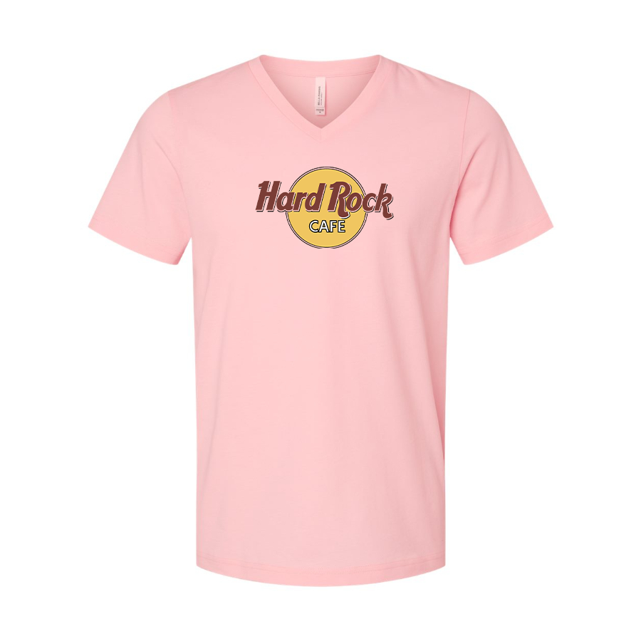 Men's Hard Rock Cafe  BELLA  CANVAS  Jersey V-Neck Tee