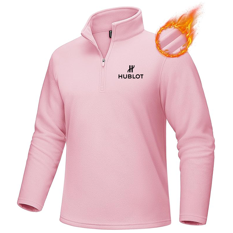 Men's Hublot MAGCOMSEN Quarter-Zip Pullover Polar Fleece Sweatshirt Stand Collar Long Sleeve Shirt for Men Thermal Winter Fall