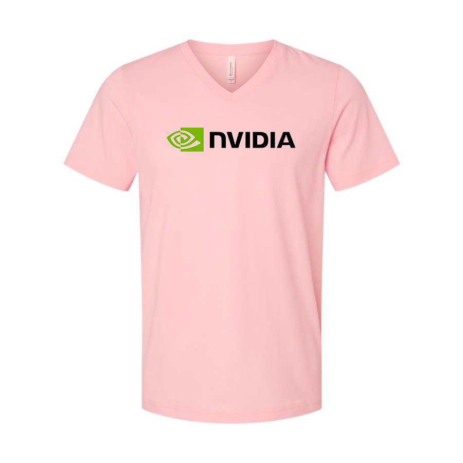 Men's NVIDIA  BELLA  CANVAS  Jersey V-Neck Tee