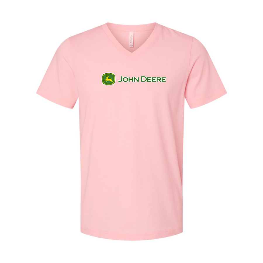 Men's John Deere BELLA  CANVAS  Jersey V-Neck Tee